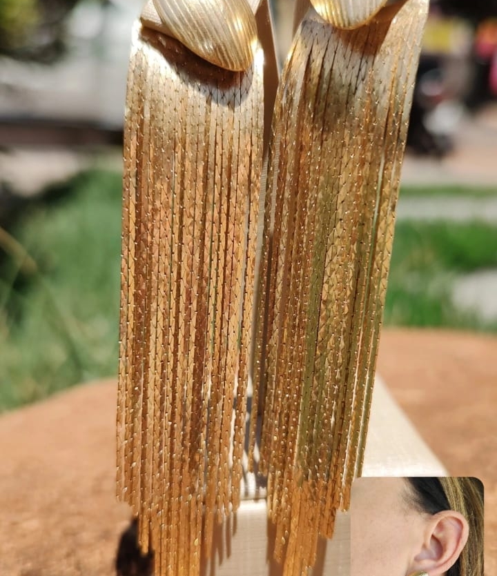 Brinco de franja, linha luxo